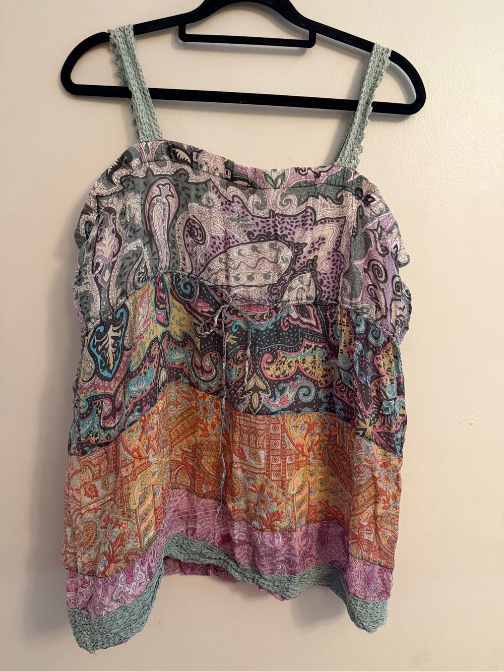 Vintage Paisley silk tank
